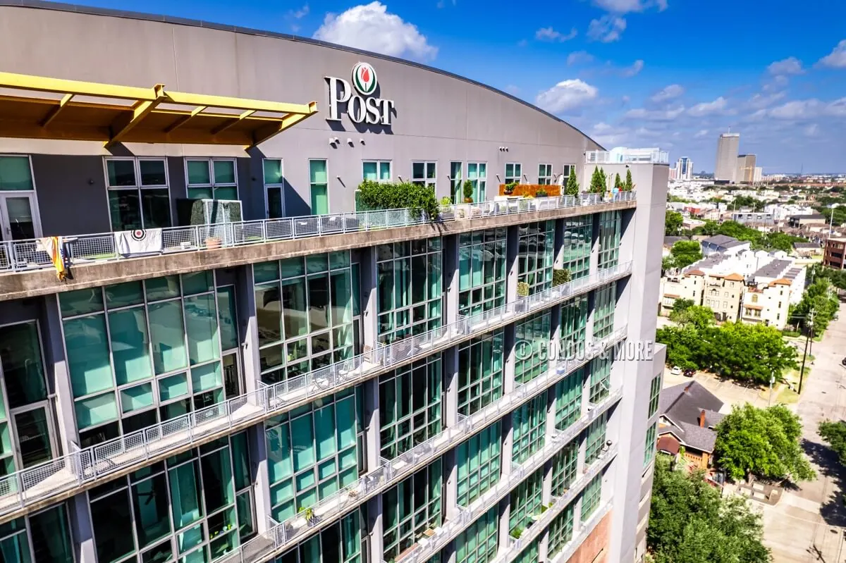 Rise Lofts building exterior in Midtown Houston